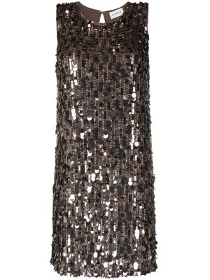 P.A.R.O.S.H. sequined sleeveless dress - Brown