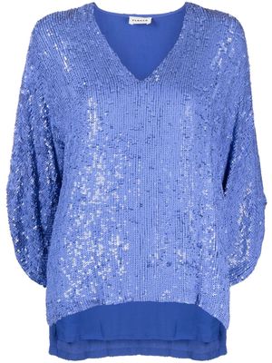 P.A.R.O.S.H. sequined V-neck blouse - Purple