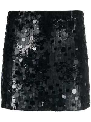 P.A.R.O.S.H. sequinned mini skirt - Black