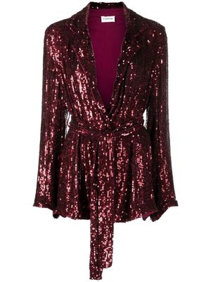 P.A.R.O.S.H. sequinned wrap blazer - Red