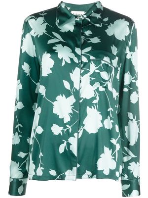 P.A.R.O.S.H. Sera floral-print silk shirt - Green