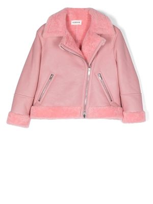 P.A.R.O.S.H. shearling biker jacket - Pink