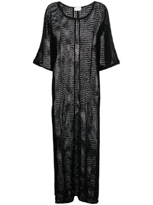P.A.R.O.S.H. sheer fine-knit maxi dress - Black