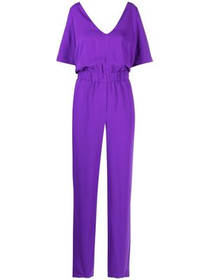 P.A.R.O.S.H. short-sleeve wide-leg jumpsuit - Purple