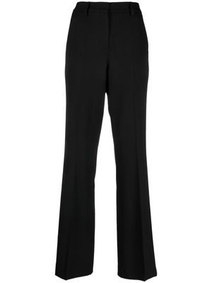 P.A.R.O.S.H. side-stripe virgin-wool blend flared trousers - Black