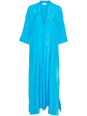 P.A.R.O.S.H. silk maxi dress - Blue