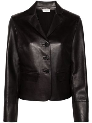 P.A.R.O.S.H. single-breasted cropped leather blazer - Black