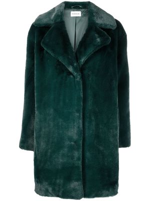 P.A.R.O.S.H. single breasted faux fur coat - Green