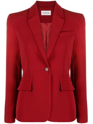 P.A.R.O.S.H. single-breasted patch-pocket blazer - Red