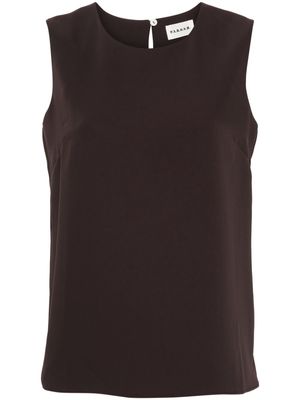 P.A.R.O.S.H. sleeveless cady blouse - Brown