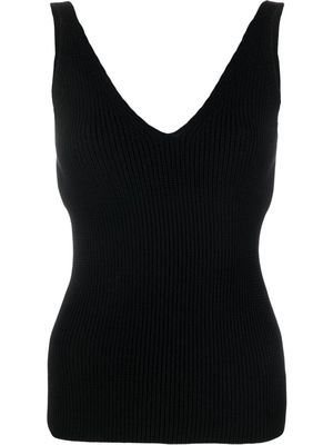 P.A.R.O.S.H. sleeveless rib-knit top - Black