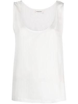 P.A.R.O.S.H. sleeveless silk top - White