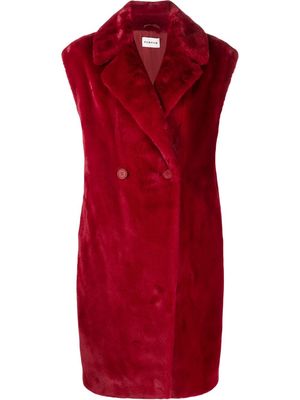 P.A.R.O.S.H. sleeveless single-breasted coat - Red