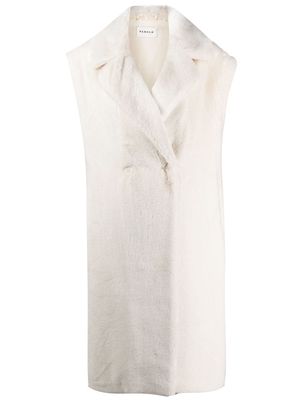 P.A.R.O.S.H. sleeveless single-breasted coat - White