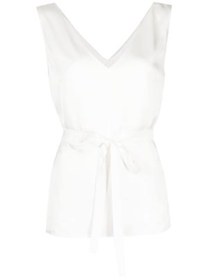 P.A.R.O.S.H. sleeveless V-neck blouse - White