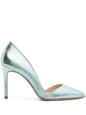 P.A.R.O.S.H. snakeskin-effect leather pumps - Green