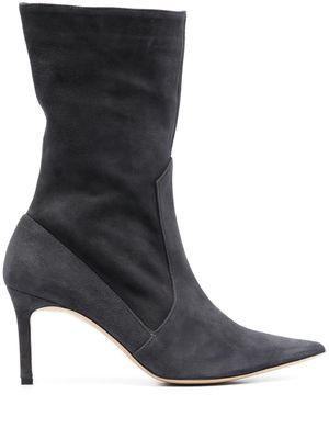 P.A.R.O.S.H. Stivale 80mm suede ankle boots - Grey