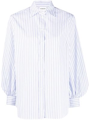 P.A.R.O.S.H. striped puff-sleeves cotton shirt - White