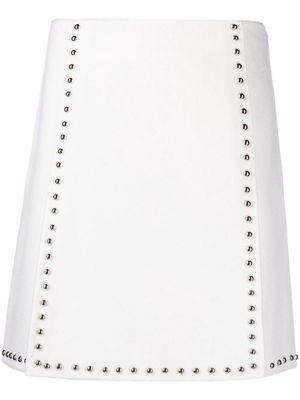 P.A.R.O.S.H. stud-embellished wool skirt - Neutrals