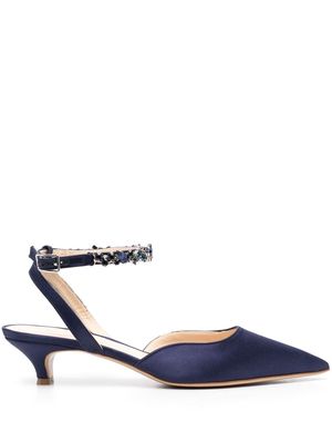 P.A.R.O.S.H. suede pointed-toe pumps - Blue