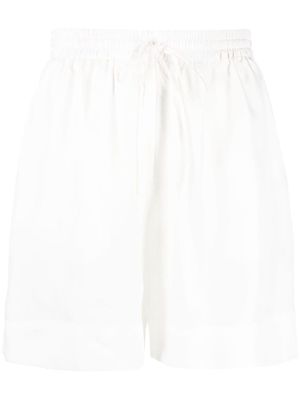 P.A.R.O.S.H. Sunny drawstring slip-pocket shorts - White