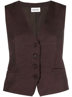 P.A.R.O.S.H. tailored button-up gilet - Brown