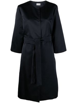 P.A.R.O.S.H. tie-fastening oversized coat - Blue
