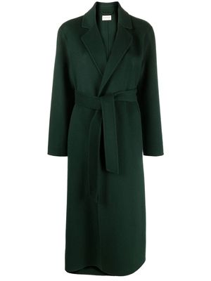 P.A.R.O.S.H. tie-fastening wool coat - Green