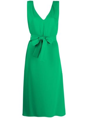 P.A.R.O.S.H. tie-front sleeveless midi dress - Green