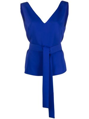 P.A.R.O.S.H. tie-waist sleeveless blouse - Blue