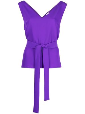 P.A.R.O.S.H. tie-waist sleeveless blouse - Purple
