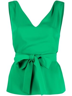 P.A.R.O.S.H. tied-waist sleeveless blouse - Green