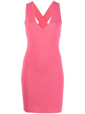 P.A.R.O.S.H. V-neck bodycon mini dress - Pink