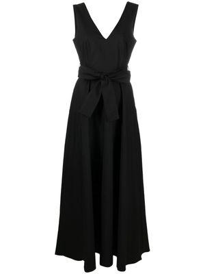 P.A.R.O.S.H. V-neck flared maxi dress - Black