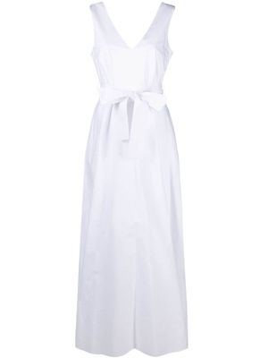 P.A.R.O.S.H. V-neck flared maxi dress - White