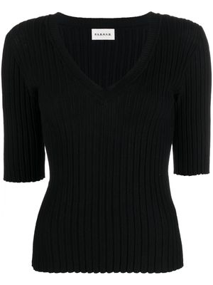 P.A.R.O.S.H. V-neck knit jumper - Black