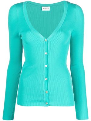 P.A.R.O.S.H. V-neck knitted cardigan - Green