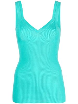 P.A.R.O.S.H. V-neck knitted sleeveless top - Green