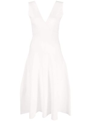 P.A.R.O.S.H. V-neck midi dress - White