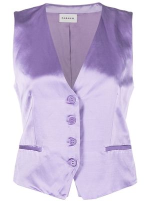 P.A.R.O.S.H. V-neck satin waistcoat - Purple