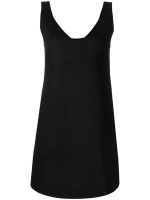 P.A.R.O.S.H. V-neck shift mini dress - Black