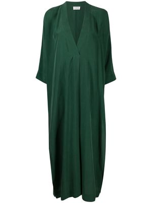 P.A.R.O.S.H. V-neck silk maxi dress - Green