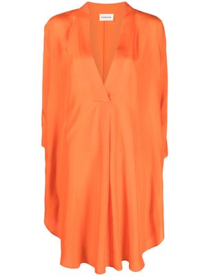 P.A.R.O.S.H. V-neck silk midi kaftan - Orange