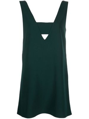 P.A.R.O.S.H. V-neck sleeveless mini dress - Green
