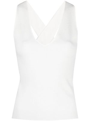 P.A.R.O.S.H. v-neck sleeveless tank top - White