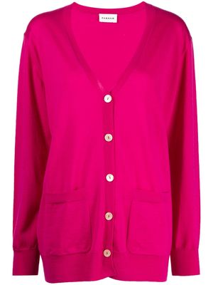 P.A.R.O.S.H. V-neck wool cardigan - Pink