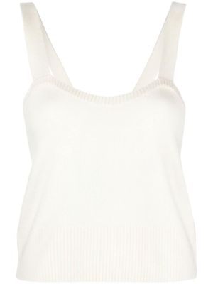 P.A.R.O.S.H. Wendy cashmere cropped top - White