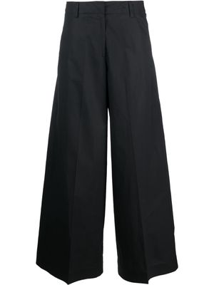 P.A.R.O.S.H. wide-leg cotton trousers - Black