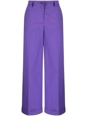 P.A.R.O.S.H. wide-leg cotton trousers - Purple