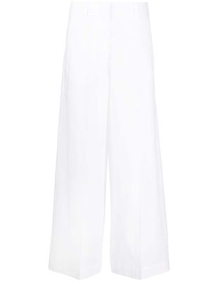 P.A.R.O.S.H. wide-leg cotton trousers - White